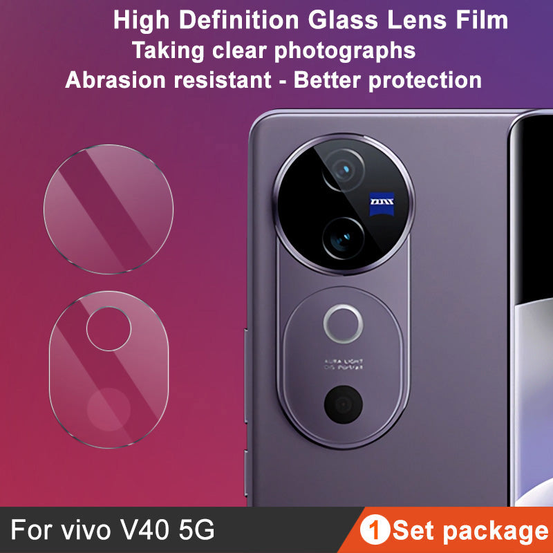 IMAK For vivo V40 5G 1 Set Camera Lens Flim Tempered Glass Phone Rear Lens Film