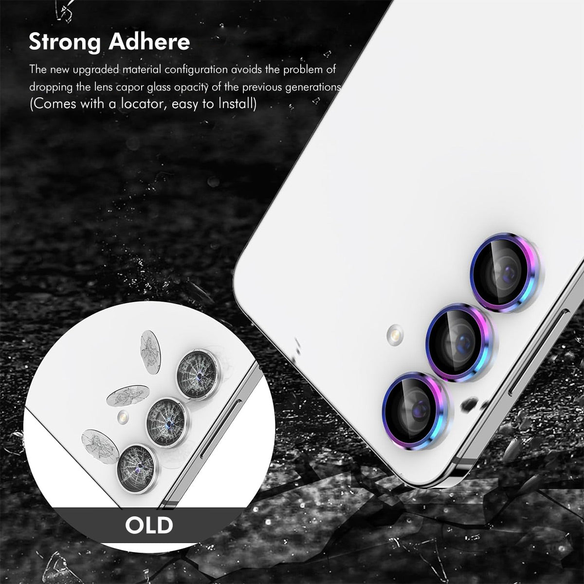 For Samsung Galaxy A16 5G / A16 4G ENKAY Hat-Prince Camera Lens Protector Metal Ring Lens Film - Colorful