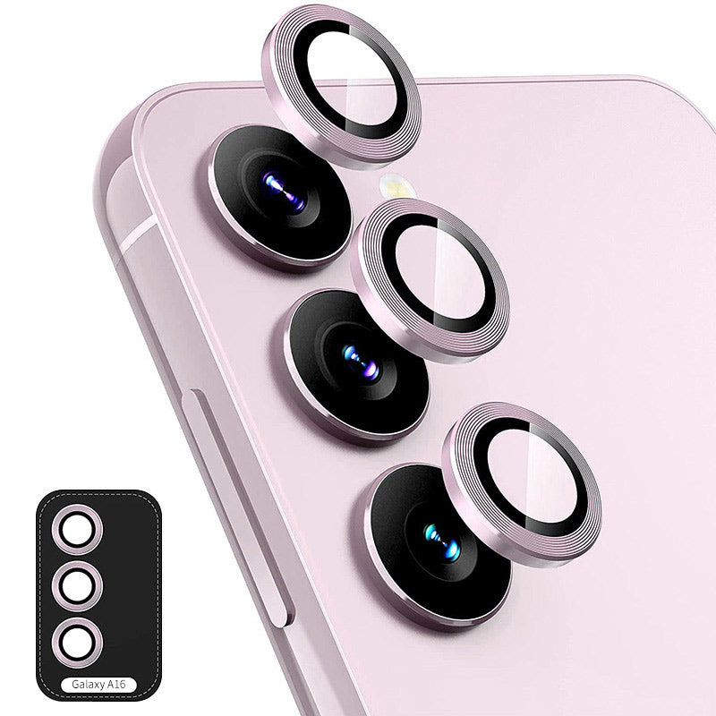 For Samsung Galaxy A16 5G / A16 4G ENKAY Hat-Prince Camera Lens Protector Metal Ring Lens Film - Pink