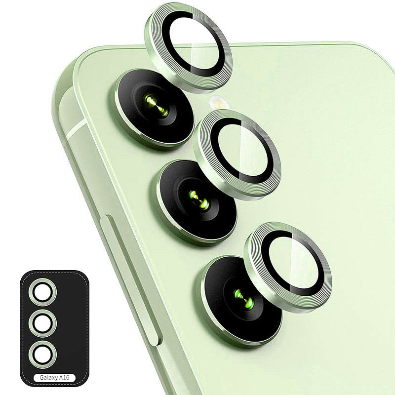 For Samsung Galaxy A16 5G / A16 4G ENKAY Hat-Prince Camera Lens Protector Metal Ring Lens Film - Green