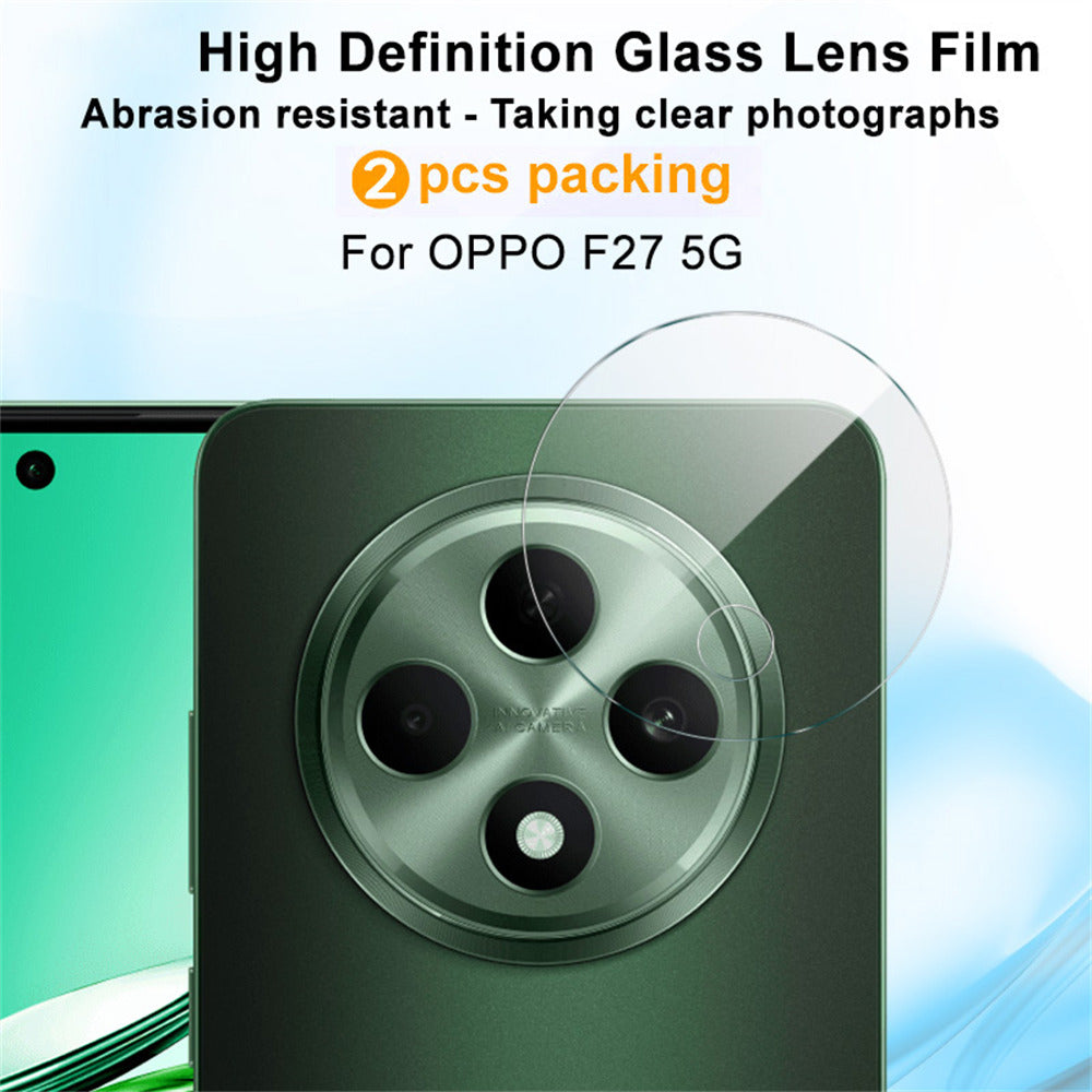 IMAK 2Pcs / Set for Oppo F27 5G Camera Lens Protector Ultra Clear Tempered Glass Lens Film