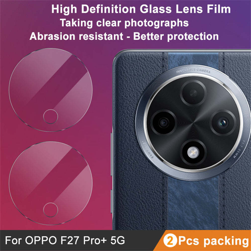 IMAK 2Pcs / Set for Oppo F27 Pro+ 5G / F27 Pro 5G Camera Lens Protector Ultra Clear Tempered Glass Lens Film