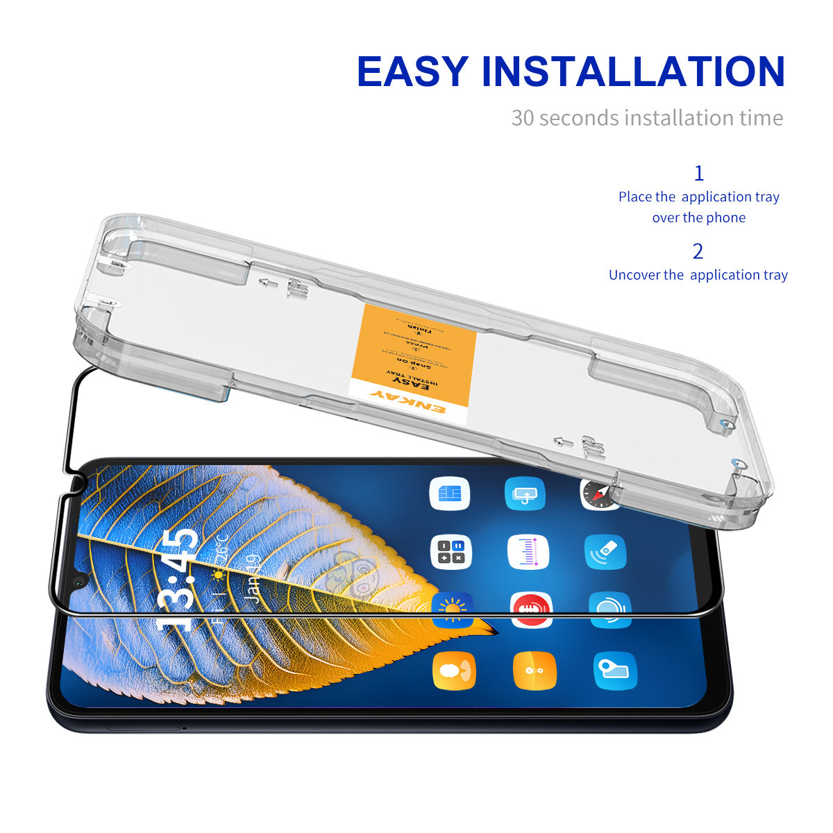 For Samsung Galaxy A06 ENKAY HAT PRINCE Protective Film HD Clear 9H Scratch-resistant Screen Protector - Transparent