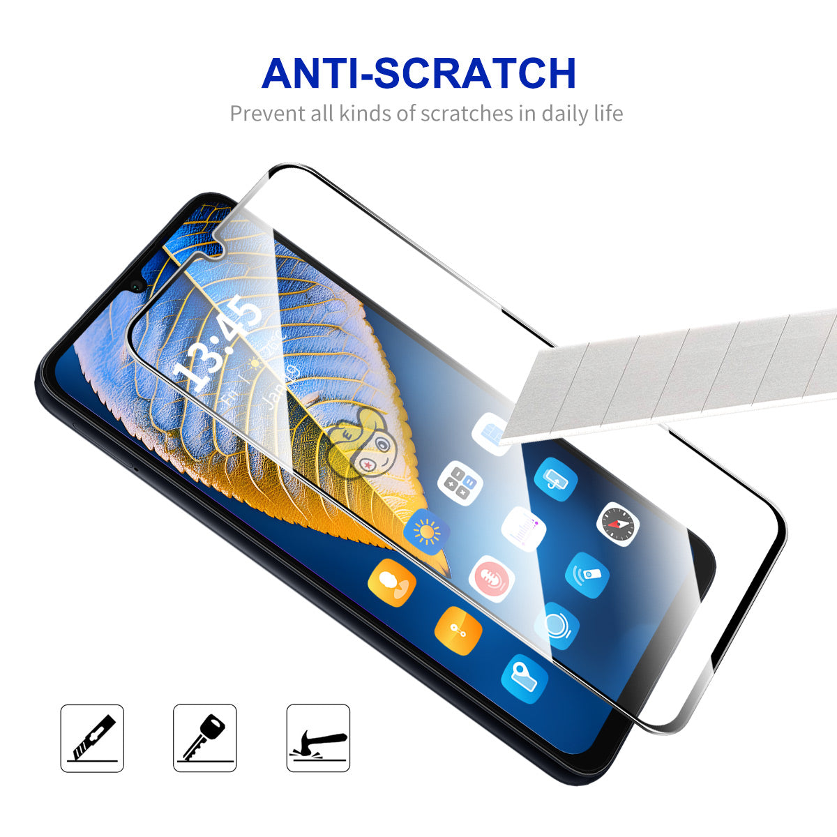 For Samsung Galaxy A06 ENKAY HAT PRINCE Protective Film HD Clear 9H Scratch-resistant Screen Protector - Transparent