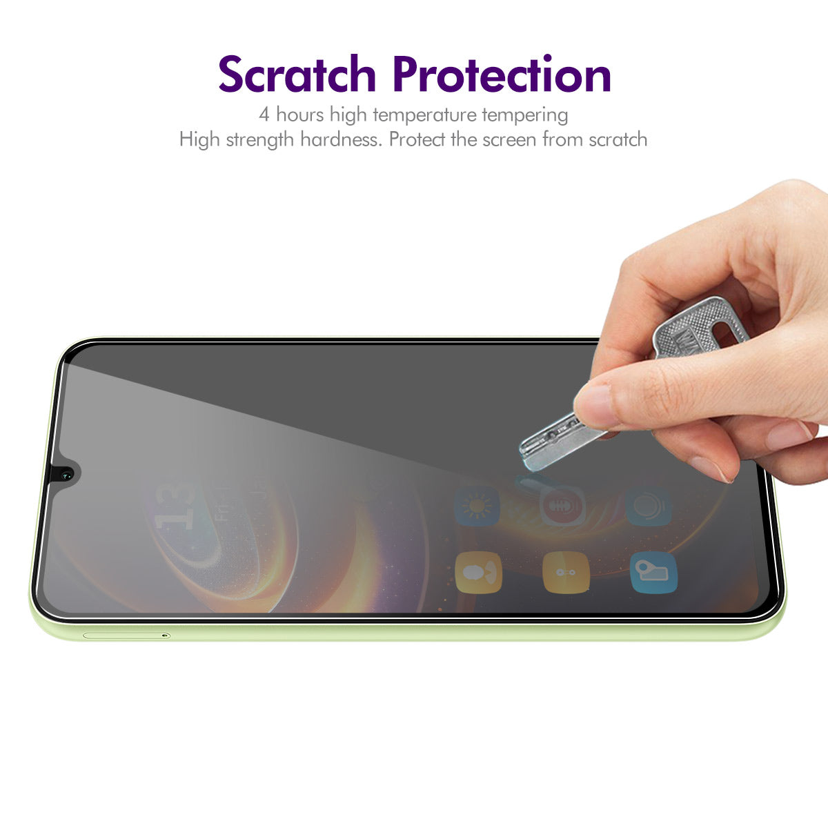 For Samsung Galaxy A16 4G / Galaxy A16 5G ENKAY HAT PRINCE Screen Protector Silk Printing Film Easy to Install Anti-Spy - Grey