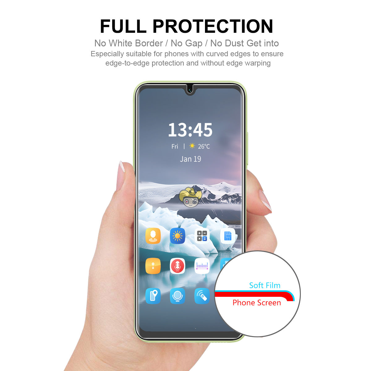 For Samsung Galaxy A06 ENKAY HAT PRINCE 2Pcs Screen Protector Transparent Soft Hydrogel Film - Transparent