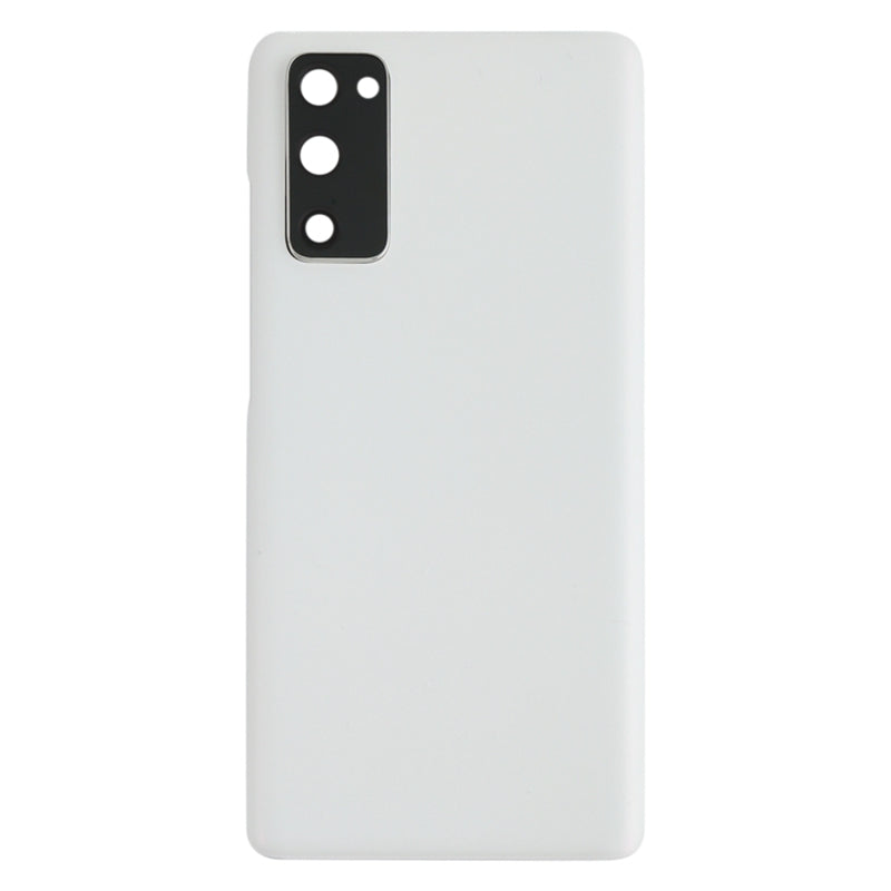 For Samsung Galaxy S20 FE 4G G780 / S20 FE 5G G781 Battery Housing with Adhesive Sticker + Camera Lens Cover - White