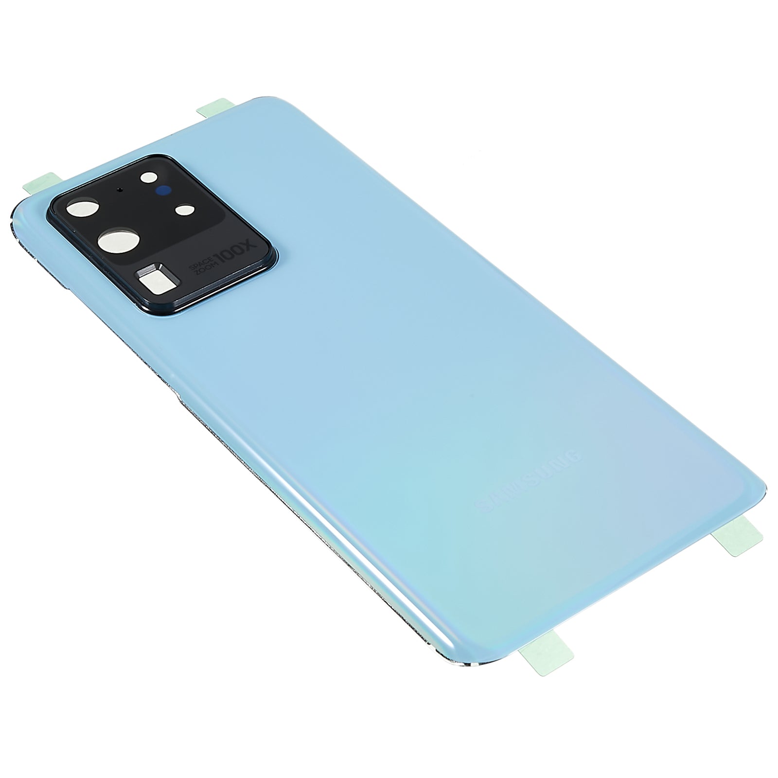 For Samsung Galaxy S20 Ultra 4G / 5G G988 Battery Housing with Adhesive Sticker + Camera Lens Cover - Blue