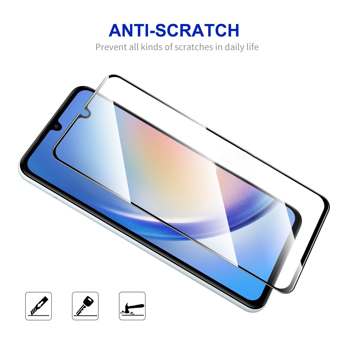 ENKAY HAT PRINCE for Samsung Galaxy A34 5G / M34 5G / F34 5G High Aluminium-silicon Glass 0.26mm 9H 2.5D Full Glue Full Screen Protector