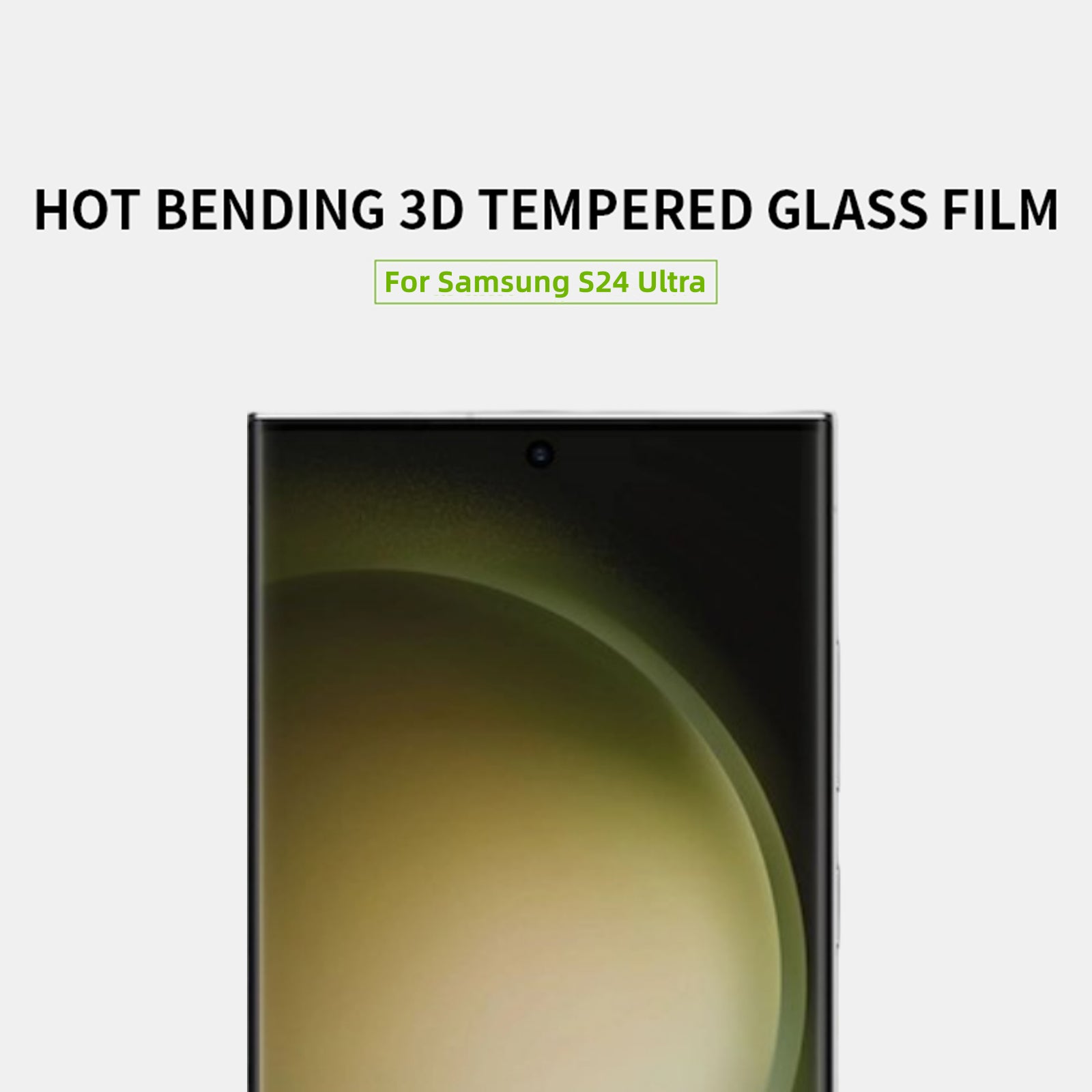 MOFI For Samsung Galaxy S24 Ultra Screen Protector Full Glue 3D Curved Hot Bending Tempered Glass Film