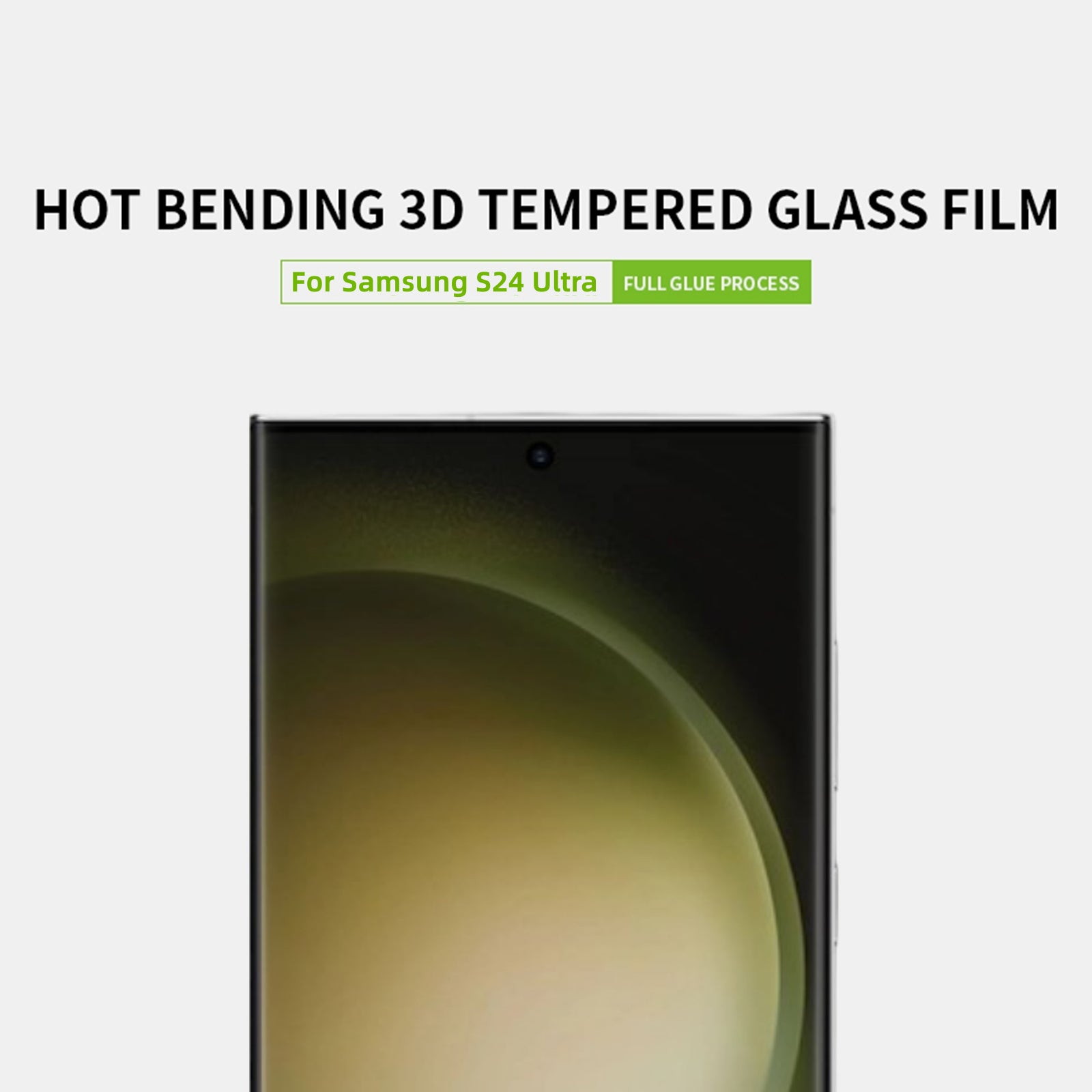PINWUYO For Samsung Galaxy S24 Ultra Screen Protector Full Glue 3D Hot Bending Tempered Glass Film