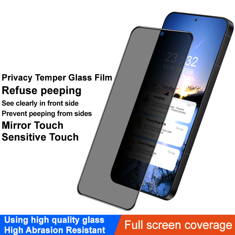 IMAK For Samsung Galaxy S24 Anti-spy Film Full Cover AB Glue Tempered Glass Screen Protector