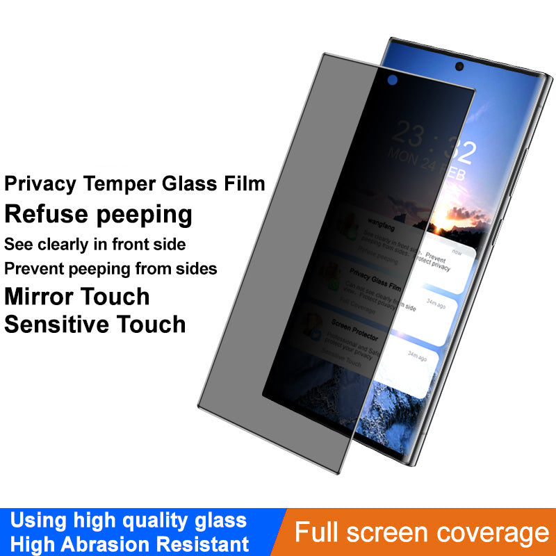 IMAK For Samsung Galaxy S24 Ultra Tempered Glass Screen Protector Anti-peep Privacy Protection Film