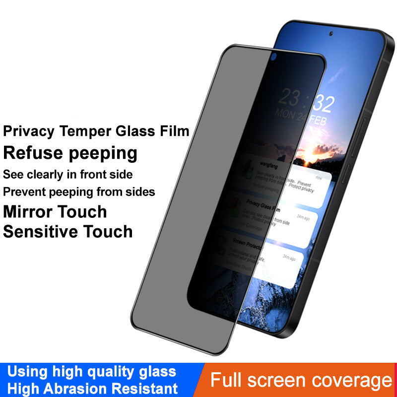 IMAK For Samsung Galaxy S24+ Anti-spy Screen Protector Tempered Glass Sensitive Touch Film