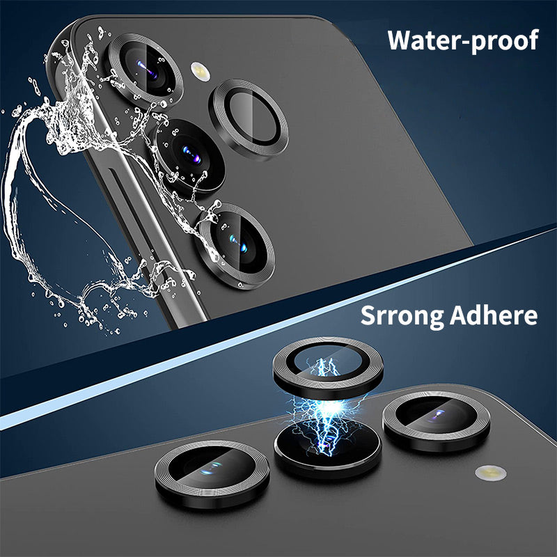 ENKAY HAT PRINCE For Samsung Galaxy S24+ Camera Lens Protector Aluminum Alloy+Tempered Glass Lens Film - Black