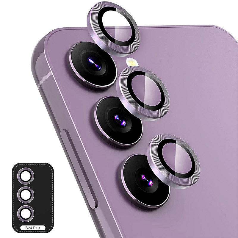 ENKAY HAT PRINCE For Samsung Galaxy S24+ Camera Lens Protector Aluminum Alloy+Tempered Glass Lens Film - Purple