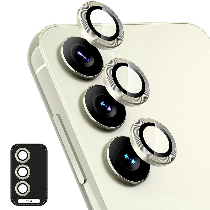 ENKAY HAT PRINCE For Samsung Galaxy S24 Individual Camera Lens Protector Ultra HD Lens Film - Yellow