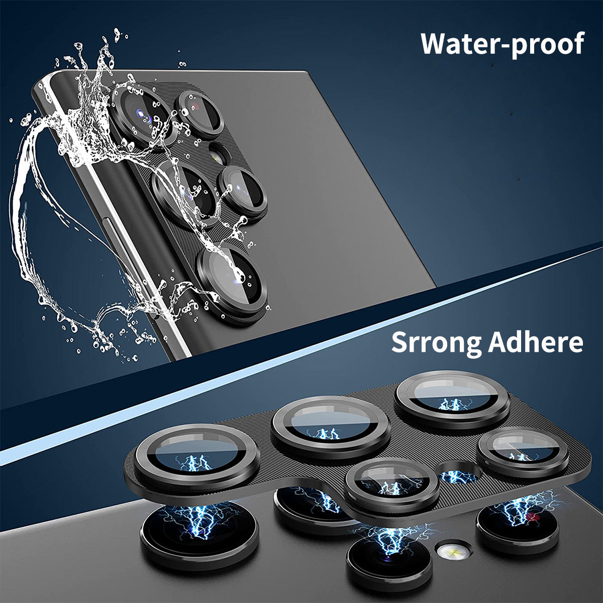 ENKAY HAT PRINCE For Samsung Galaxy S24 Ultra Camera Lens Protector Aluminium Alloy + Tempered Glass Anti-Scratch - Black