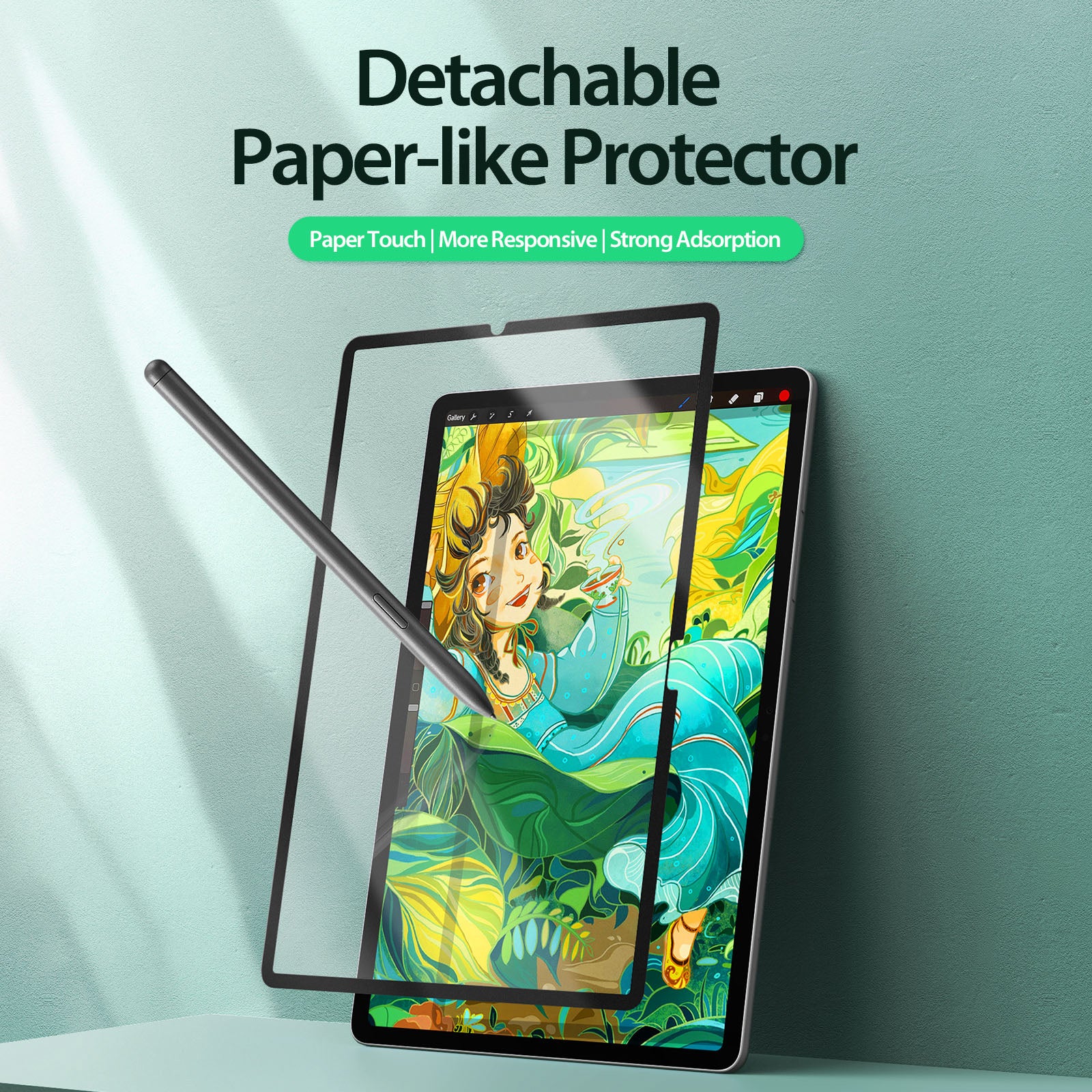 DUX DUCIS Naad Series for Samsung Galaxy Tab S9 FE+ Paperfeel Screen Protector Reusable Matte PET Film