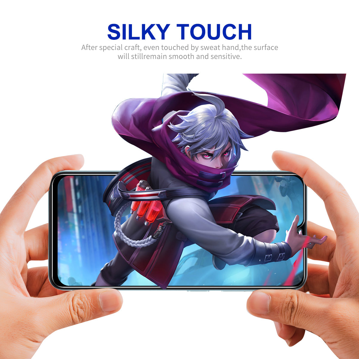 ENKAY HAT PRINCE 5Pcs for vivo Y16 4G Full Screen Protector Silk Printing High Aluminium-silicon Glass Film