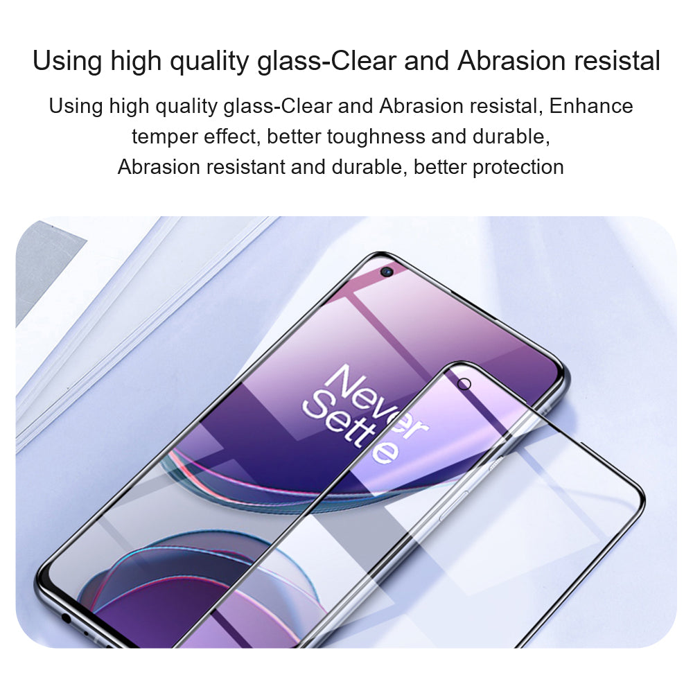 AMORUS For OnePlus Nord 3 5G / Ace 3 5G / Ace 2V / Ace 3V 5G Tempered Glass Screen Protector Silk Printing - Black