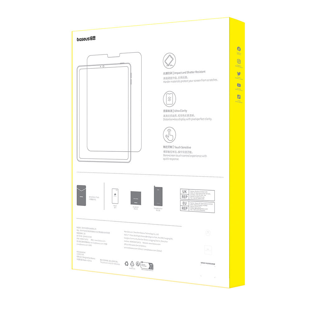 BASEUS Crystal Series For iPad Pro 13 (2024) Full Screen Protector Tempered Glass HD Clear Screen Film