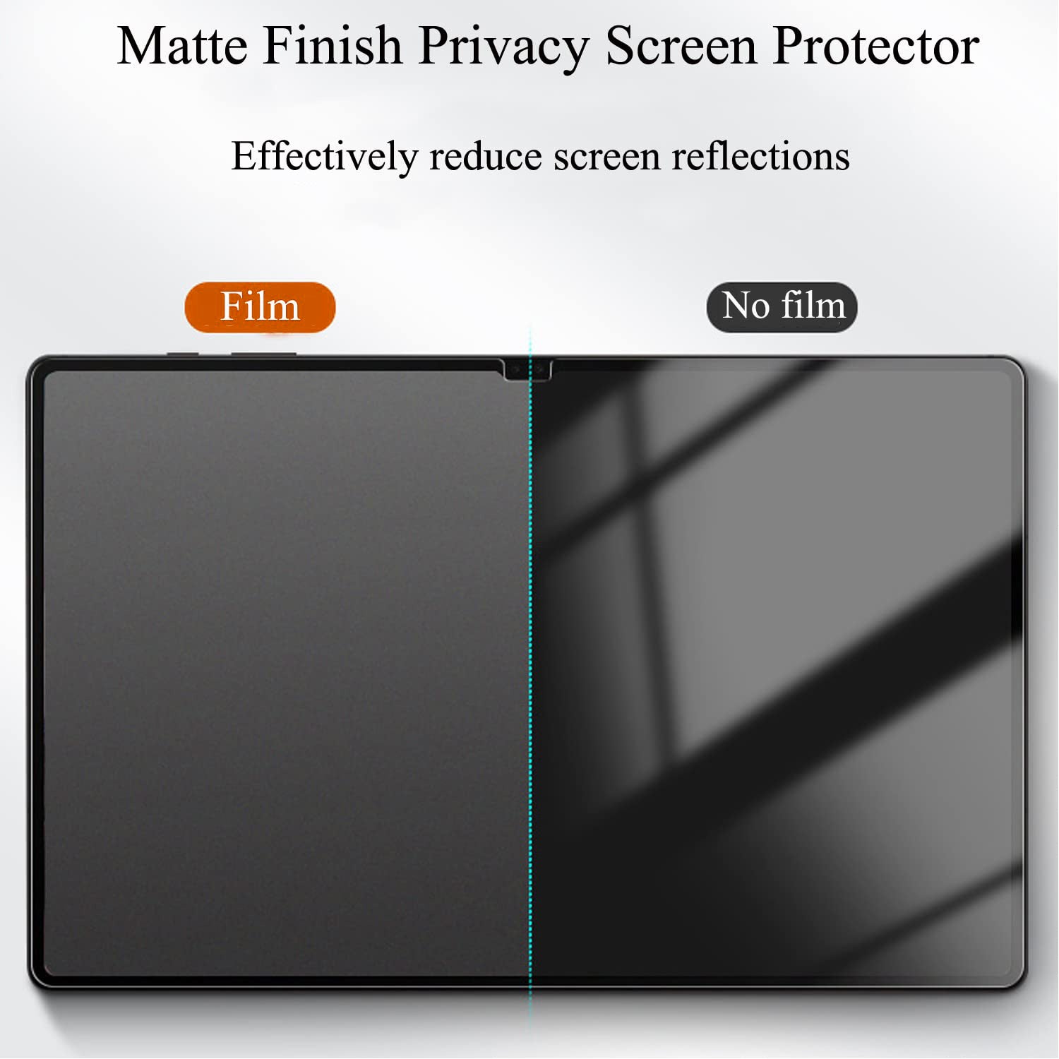 For Samsung Galaxy Tab A9 Anti-Spy Tempered Glass Screen Protector 0.3mm Arc Edge Film