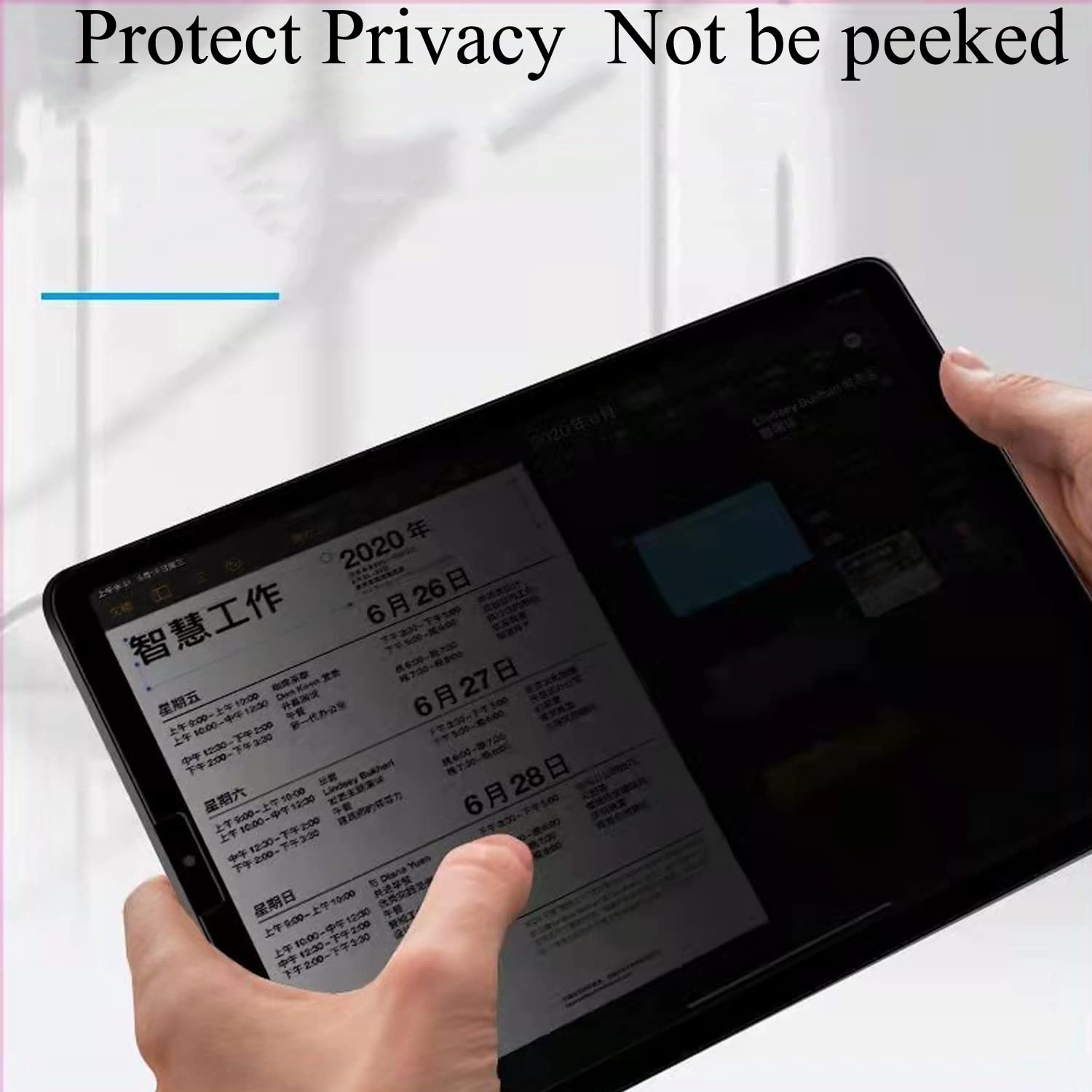 For Samsung Galaxy Tab A9+ Screen Protector 0.3mm Arc Edge Full Covering Anti-Spy Tempered Glass Film