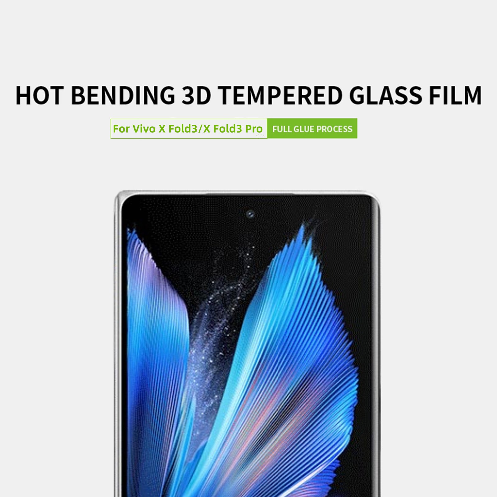 PINWUYO For vivo X Fold3 / X Fold3 Pro Screen Protector 3D Hot Bending Tempered Glass Anti-Explosion Film