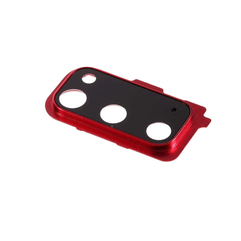 For Samsung Galaxy S20 4G G980 OEM Back Camera Lens Ring Cover with Glass Lens (without Logo) - Red