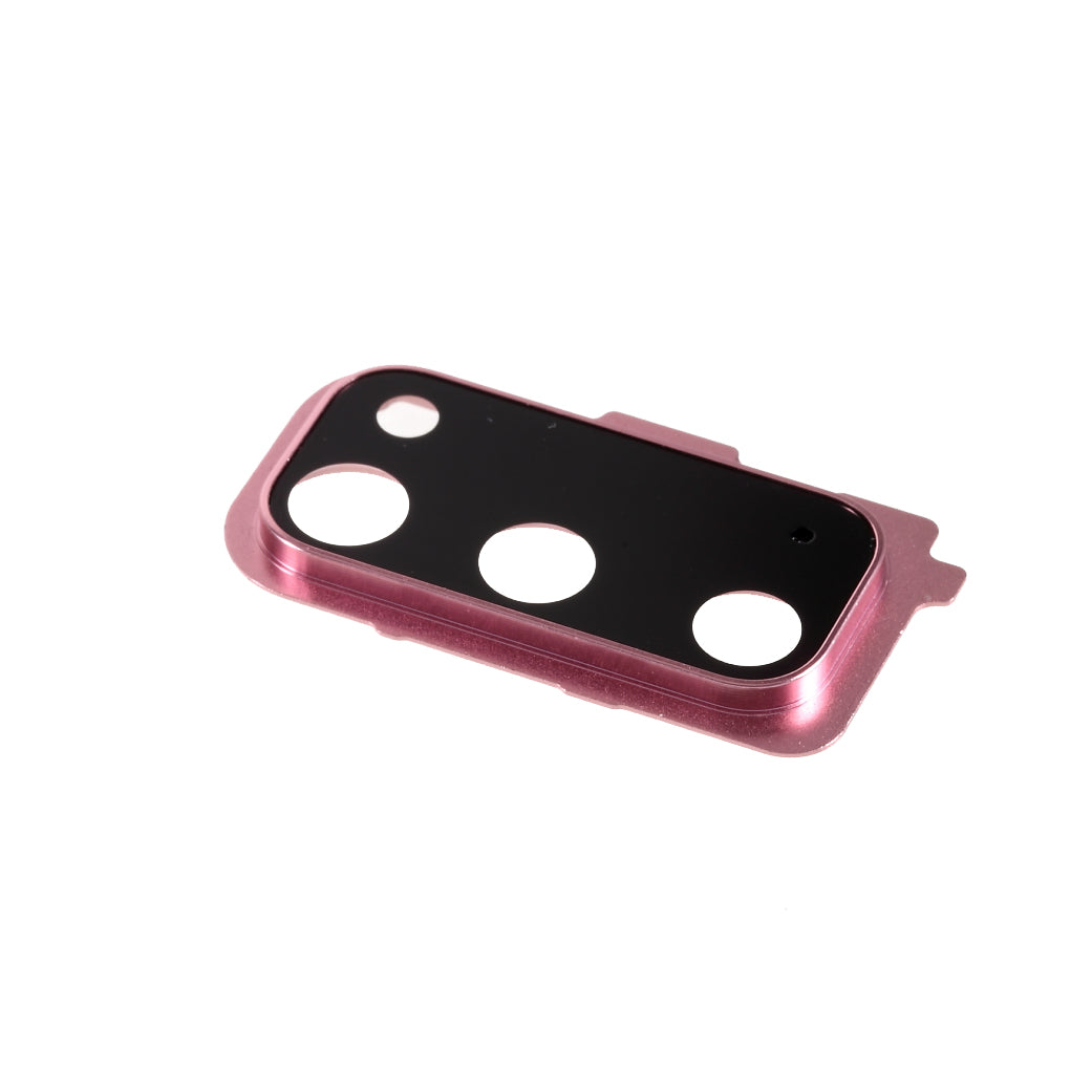 For Samsung Galaxy S20 4G G980 OEM Back Camera Lens Ring Cover with Glass Lens (without Logo) - Pink