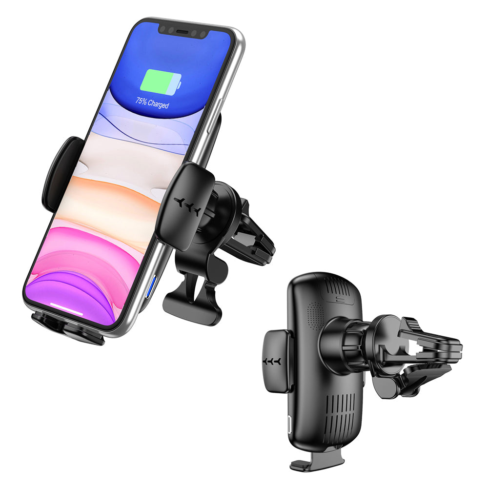 GY-C5 Wireless Car Charger Mount 15W Qi Fast Charging Auto-Locking Aromatherapy Vent Phone Holder