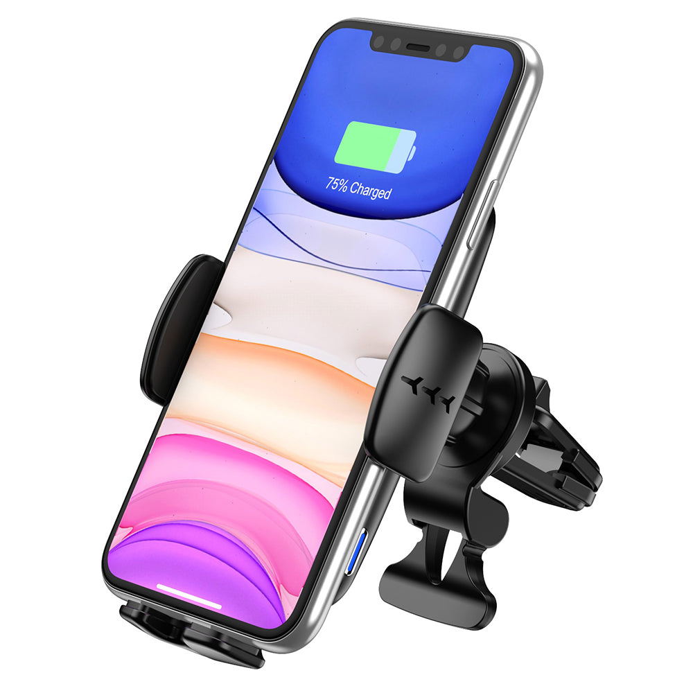 GY-C5 Wireless Car Charger Mount 15W Qi Fast Charging Auto-Locking Aromatherapy Vent Phone Holder