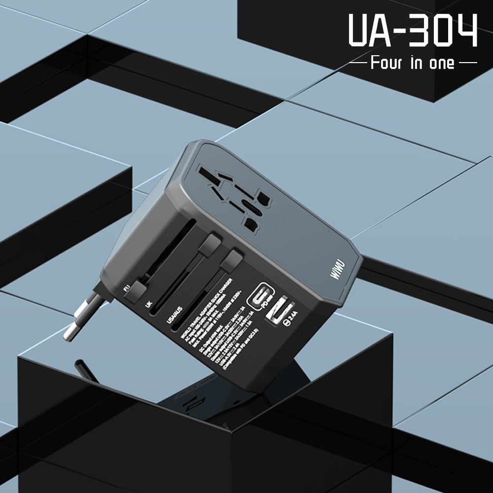 WIWU UA304 45W PD Universal Travel Adapter Wall Charger