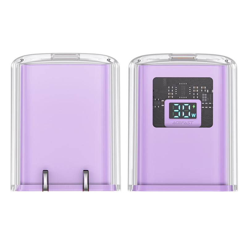 ACEFAST A55 GaN Power Adapter PD 30W USB-C Wall Charger Block - US Plug / Purple