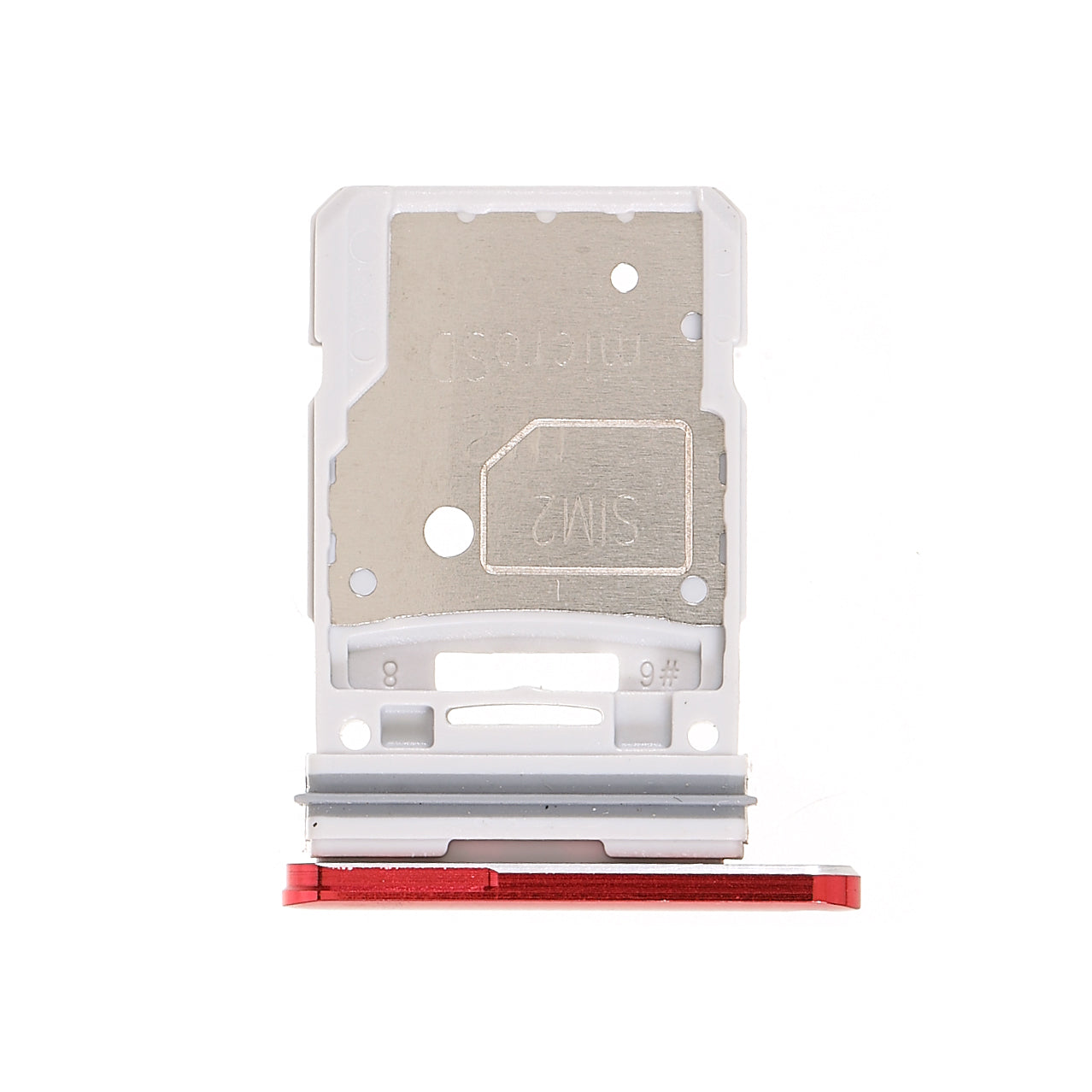 OEM Dual SIM Tray Holder Replacement (without Logo) for Samsung Galaxy S20 FE 4G G780/ 5G G781 - Red