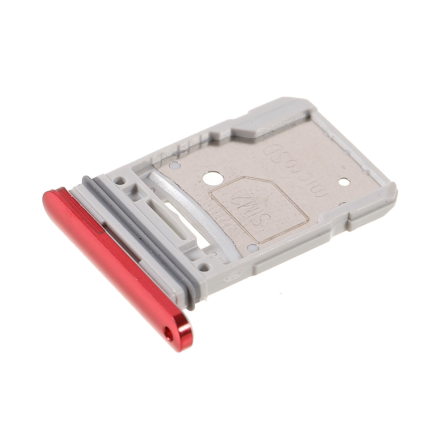 OEM Dual SIM Tray Holder Replacement (without Logo) for Samsung Galaxy S20 FE 4G G780/ 5G G781 - Red