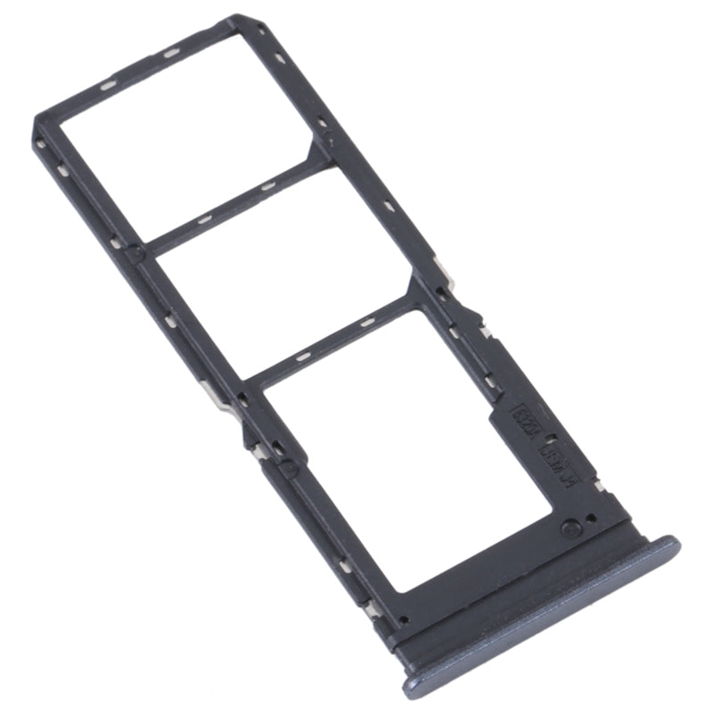 For vivo Y16 4G Dual SIM Card + TF Card Tray Holder Replacement Part (without Logo) - Black