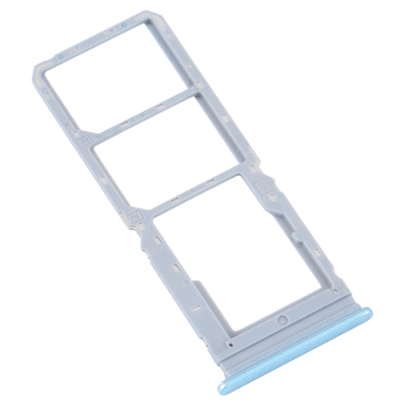 For vivo Y16 4G Dual SIM Card + TF Card Tray Holder Replacement Part (without Logo) - Blue