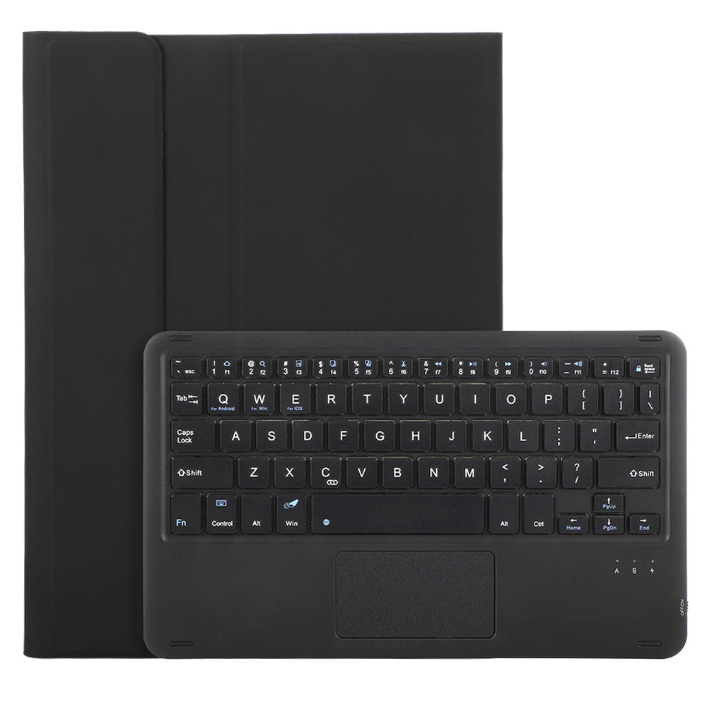 A710B-A For Samsung Galaxy Tab S9 FE X510 / X516 TPU Case with Touchpad Bluetooth Keyboard - Black