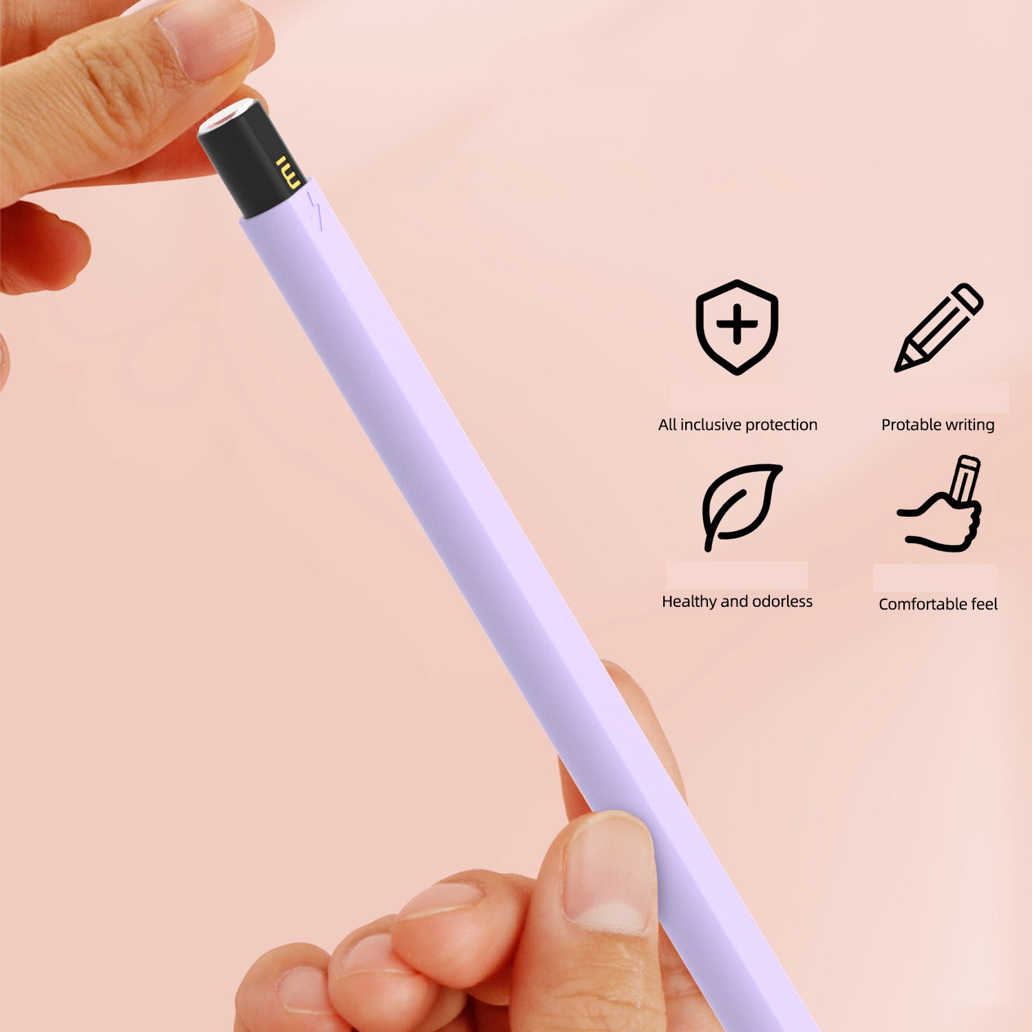 For Xiaomi Smart Pen (3rd Generation) Protective Sleeve Contrast Color Stylus Pen Cover with Dual Pen Caps - Grey