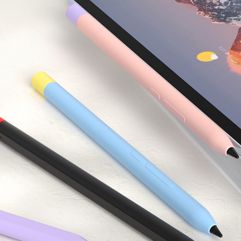 For Xiaomi Smart Pen (3rd Generation) Protective Sleeve Contrast Color Stylus Pen Cover with Dual Pen Caps - Grey