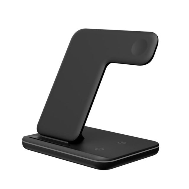 Z5A 3 in 1 15W Wireless Fast Charger Dock Station for iPhone 12 11 Pro Max iWatch Airpods - Black