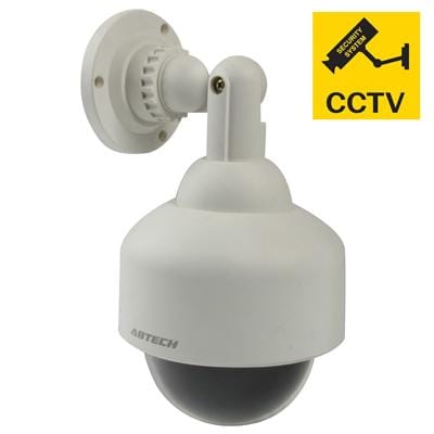 Realistic Looking Dummy Security CCTV Camera with Flashing Red LED