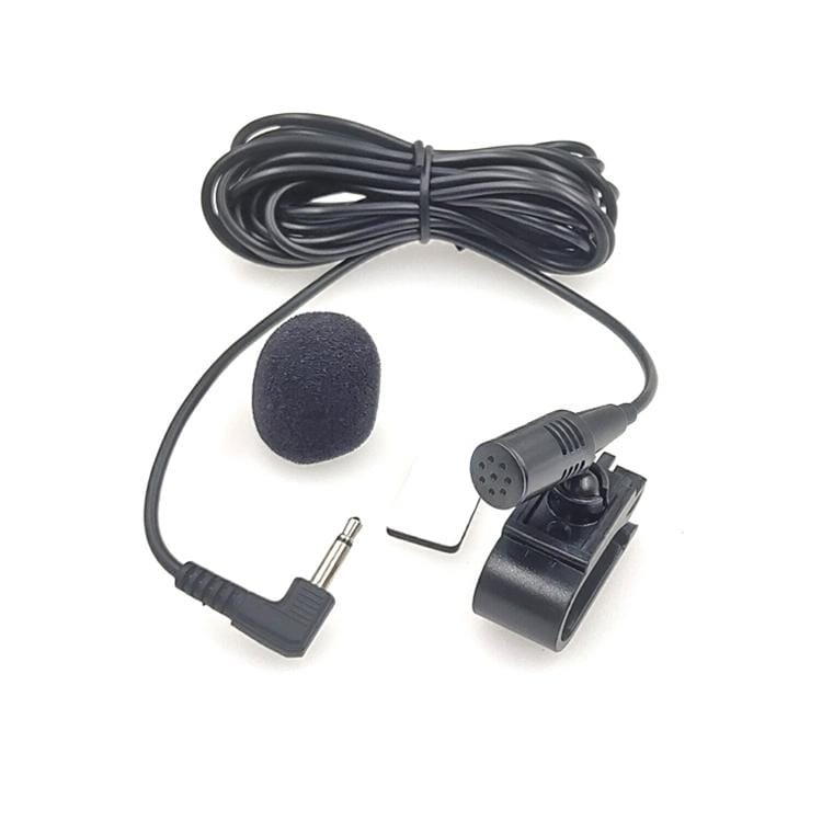 ZJ025MR Stick-on Clip-on Lavalier Mono Microphone for Car GPS / Bluetooth Enabled Audio DVD External Mic, Cable Length: 3m, 90 Degree Elbow 3.5mm Jack