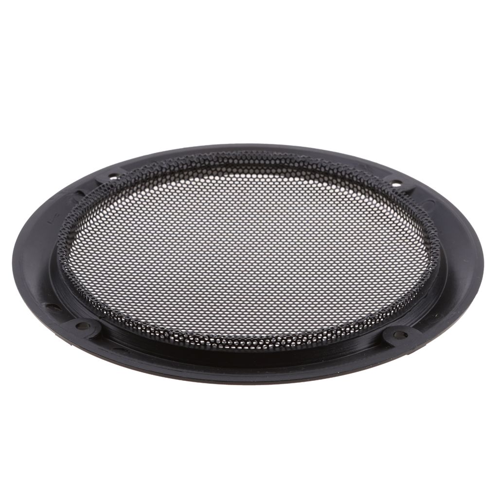 6.5 Inch Speaker Grills Cover Case with 4 pcs Screws for Speaker Mounting Home Audio DIY - 184mm Outer Diameter Black