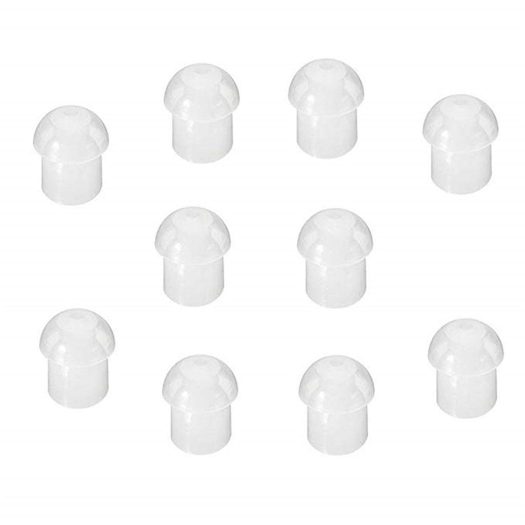 Replacement Mushroom Earbud Ear Tips for Motorola Kenwood Two Way Radio Coil Tube Audio Kits /Transparent Acoustic Tube Earpieces,10 Pack