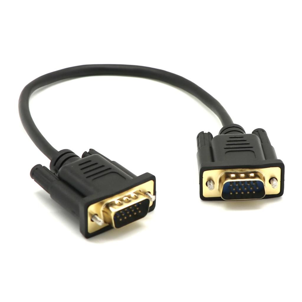 15Pin VGA Short Video Cable Extension Cord Male to Male for Monitor 30cm