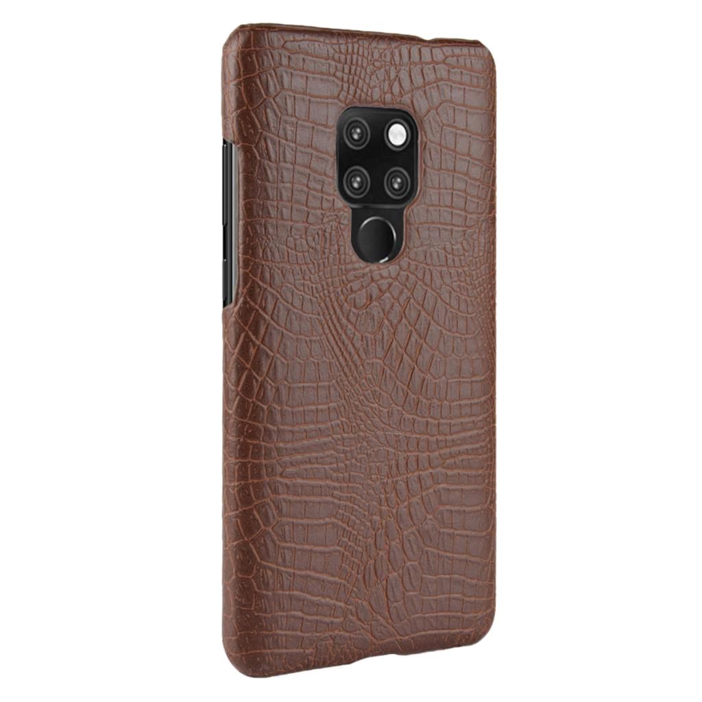 PU Leather Phone Case Cover For Huawei Mate 20X Alligator Coated Brown