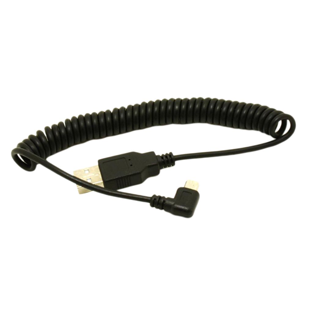 USB 2.0 Male to MINI USB 2.0 Male, to Left Retractable Data Charging Cable